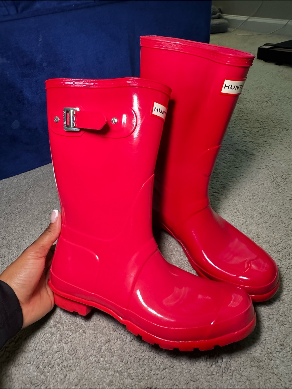 Hunter Women’s Gloss Short Rain Boots - Hot Pink